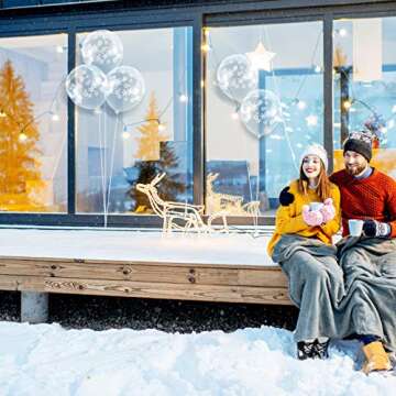 Clear Snowflake Balloons for Festive Party Decorations