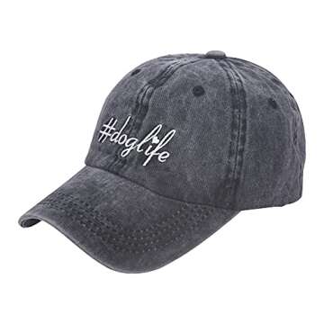 Waldeal Women's Dog Life Embroidered Baseball Cap - Adjustable Hat for Dog Lovers