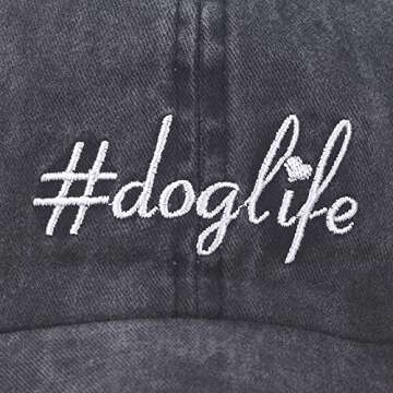 Waldeal Women's Dog Life Embroidered Adjustable Cap