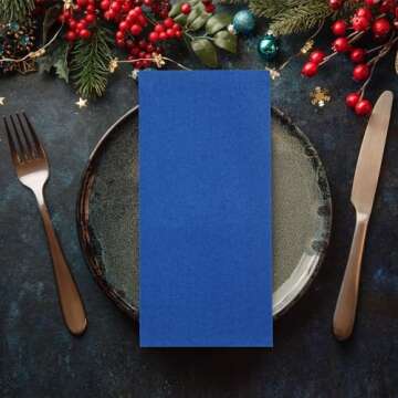 Elegant Navy Blue Disposable Napkins for Every Occasion