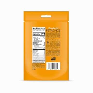 Wonderful Pistachios No Shells, Honey Roasted Nuts, 11 Ounce Resealable Bag, Protein Snacks, Gluten Free, Healthy Snacks