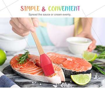 Mini Silicone Baking Spatula Set - 10 Colorful Pieces