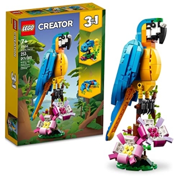 LEGO 3 in 1 Exotic Parrot Set - Build 3 Animals