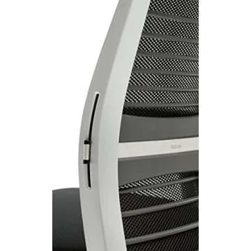 Steelcase 3D Knit Think Chair, Platinum Frame, Licorice