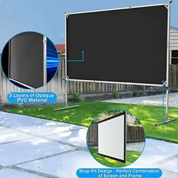 120-inch Outdoor Projector Screen for Easy Movie Nights