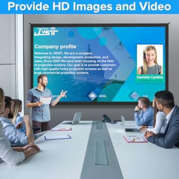 Projector Screen Outdoor,JWSIT 120 inch Outdoor Movie Screen-Upgraded 3 Layers PVC 16:9 Outdoor Projector Screen,Portable Video Projection Screen with Carrying Bag for Home Theater Backyard