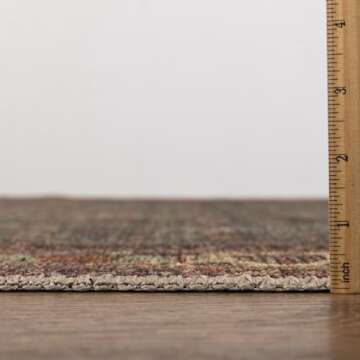 Keen Home Design 9x12 Rug - Machine Washable Area Rug with Non-Slip Backing, Ideal for Living Room, ...