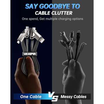 Vexipia 4-in-1 USB-C Charging Cable 5FT Fast Charging