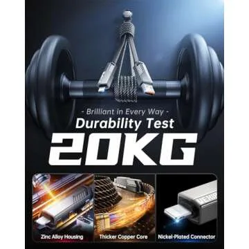 Vexipia 4-in-1 USB-C Charging Cable 5FT Fast Charging