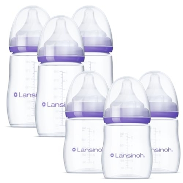Lansinoh Anti-Colic Baby Bottles Set - 6 Bottles with Nipples