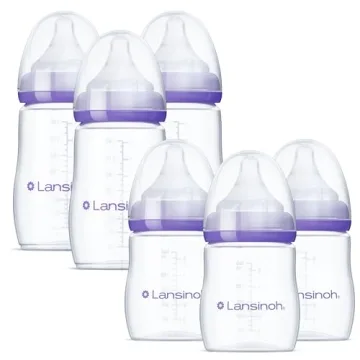 Lansinoh Anti-Colic Baby Bottles Set - 6 Bottles with Nipples