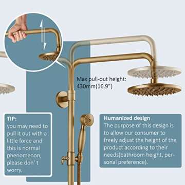 Aolemi Antique Brass Tub Shower Faucet Set - Vintage Elegance