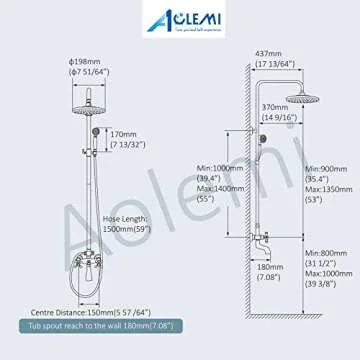 Aolemi Antique Brass Tub Shower Faucet Set - Vintage Elegance