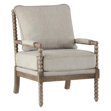 DUHOME Stylish Linen Fabric Spindle Accent Chair for Any Room