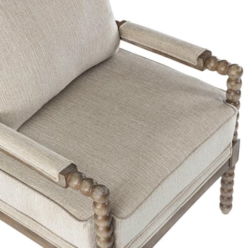 DUHOME Stylish Linen Fabric Spindle Accent Chair for Any Room