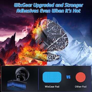 WixGear Magnetic Car Mount, Universal Stick On Mount (2 Pack) Dashboard Magnetic Phone Holder for Car, for Cell Phones and Mini Tablets with Fast Swift-snap Technology, Strong Phone Mount for Car