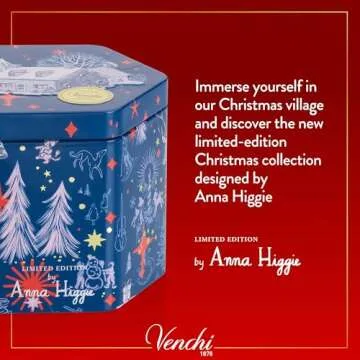 Venchi Christmas Hexagonal Gift Tin of Assorted Chocolates