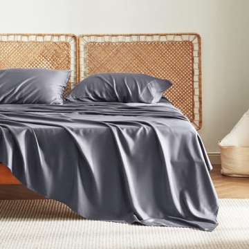 Bedsure Queen Sheet Set - Luxurious Cooling Bamboo Bedding