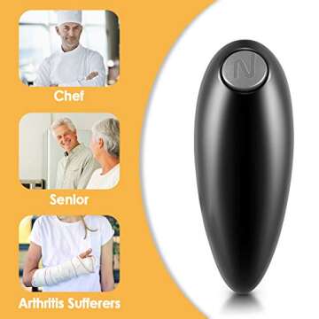 Ankuwa Electric Can Opener, Automatic Can Opener No Sharp Edge, Electric Can Openers Prime for Senio...