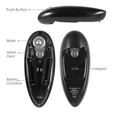 Ankuwa Electric Can Opener, Automatic Can Opener No Sharp Edge, Electric Can Openers Prime for Seniors, Arthritis and Chef, Electric Can Opener For Kitchen Almost Size Can, TC-01