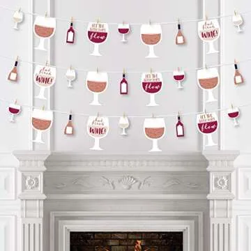 Fun DIY Wine Tasting Garland Banner for Parties