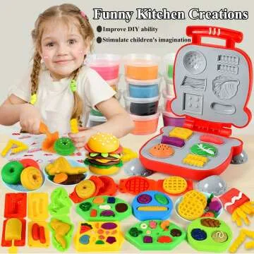 40Pcs Color Dough Set Kitchen Creations for Kids
