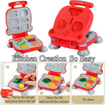 40Pcs Color Dough Set Kitchen Creations for Kids