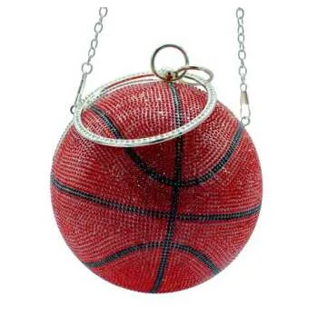UMREN Women Basketball Shaped Cross Body Purse Rhinestone Round Ball Crystal Evening Bag Clutch Hand...