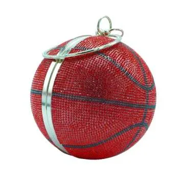 Stylish Basketball Shaped Rhinestone Purse for Women