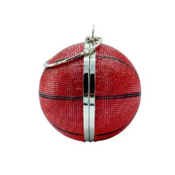 Stylish Basketball Shaped Rhinestone Purse for Women