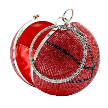 Stylish Basketball Shaped Rhinestone Purse for Women