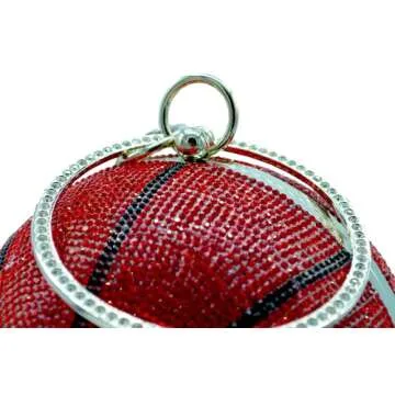 Stylish Basketball Shaped Rhinestone Purse for Women