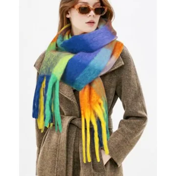 BLATIAL Women's Colorful Winter Scarf - Soft & Warm