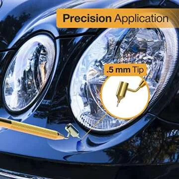 Fine Line Fluid Writer Paint Applicator Pen | Precision Touch Up Paint | Perfect For Rock Chips and Scratch Repair | .5mm Tip Brass Construction