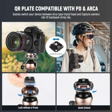 NEEWER LT35 Carbon Fiber Travel Tripod - Lightweight & Versatile