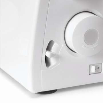 SINGER | Finishing Touch 14SH6540 Differential-Feed Serger Sewing Machine including 4-3 Stitch Configuration, Color-Coded Lay-in Threading System