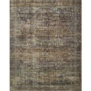 Loloi Amber Lewis Morgan 2'-3" x 11'-6" Runner Runner Rug in Spice/Lagoon - Large Area Rug, Neutral Area Rug for Room Décor, Vintage Rug Inspired, Soft Area Rug for Living Room, Bedroom, Dining Area