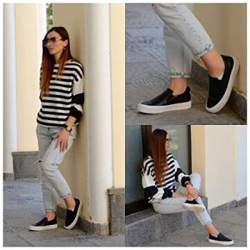 JENN ARDOR Women's Slip On Sneakers for All-Day Comfort