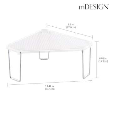 mDesign Corner Stackable Rack - Organize Your Bathroom Space