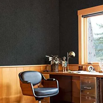 39.4 Ft x 17.7'' Crocodile Wallpaper Lavish Black Matte Crocodile Textured Wallpaper Self Removable for Home Decoration Renovation [ Paste the Wall Product ]