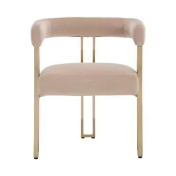 Elegant Kmax Dining Chairs Set of 2 with Gold Frame