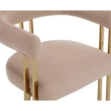 Elegant Kmax Dining Chairs Set of 2 with Gold Frame