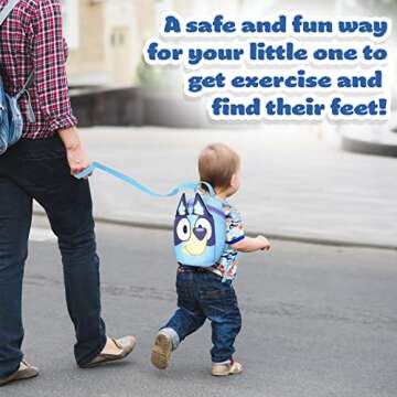 Bluey Backpack with Reins Toddler Backpack with Reins and Harness 1-4 Years (Blue)