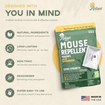 Effective Mouse Repellent Pouches Made in USA for All Areas