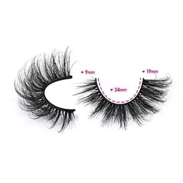 JIMIRE D Curl Faux Mink Lashes Fluffy Cat Eye 20MM Long Dramatic Mink Lashes Bulk Wispy Full Volume False Eyelashes 7 Pairs Pack