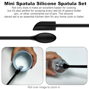 Mini Silicone Spatula Set for Versatile Cooking and Beauty