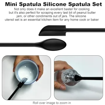 Mini Silicone Spatula Set for Versatile Cooking and Beauty