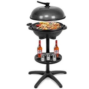 Giantex Electric Grill Indoor Outdoor 1350W Non-stick BBQ Grill with 3 Cooking Zones