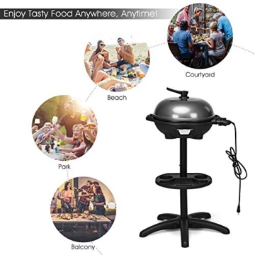 Giantex Electric Grill Indoor Outdoor - Compact Non-stick BBQ Grill