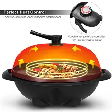 Giantex Electric Grill Indoor Outdoor - Compact Non-stick BBQ Grill